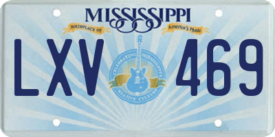 MS license plate LXV469