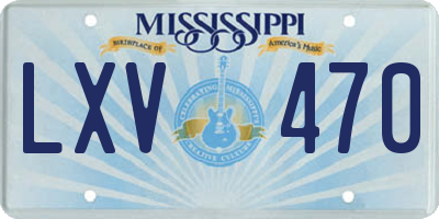 MS license plate LXV470
