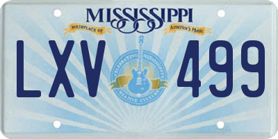 MS license plate LXV499
