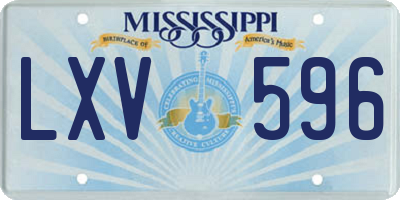 MS license plate LXV596