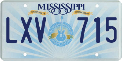 MS license plate LXV715