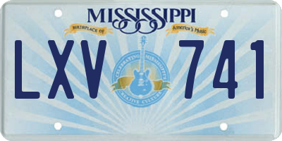 MS license plate LXV741