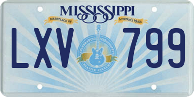 MS license plate LXV799