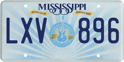 MS license plate LXV896