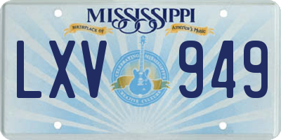 MS license plate LXV949