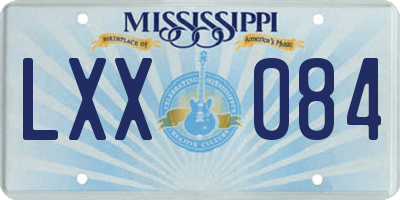 MS license plate LXX084