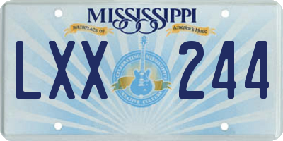MS license plate LXX244