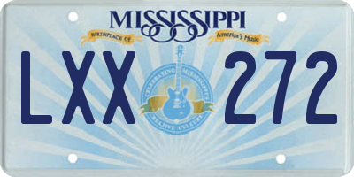 MS license plate LXX272