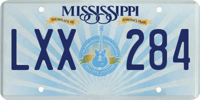 MS license plate LXX284