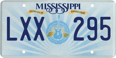 MS license plate LXX295