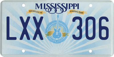 MS license plate LXX306