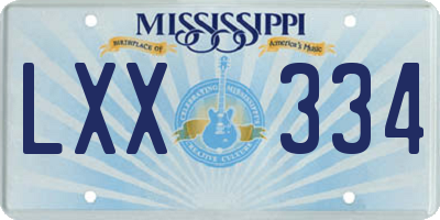 MS license plate LXX334