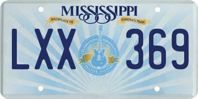 MS license plate LXX369