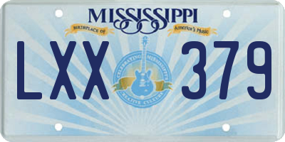 MS license plate LXX379