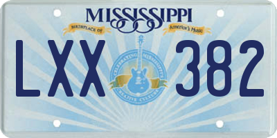 MS license plate LXX382