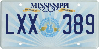 MS license plate LXX389
