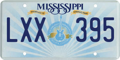 MS license plate LXX395