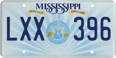 MS license plate LXX396