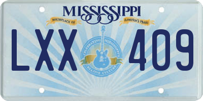 MS license plate LXX409