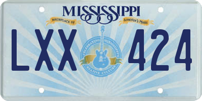 MS license plate LXX424