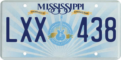 MS license plate LXX438