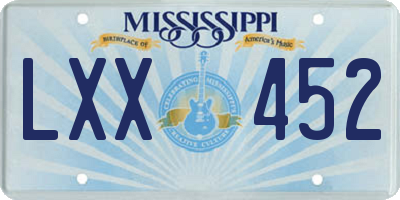 MS license plate LXX452