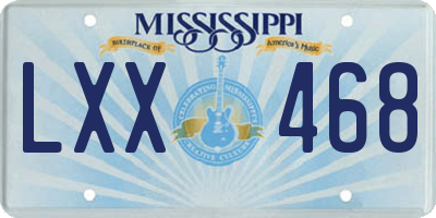 MS license plate LXX468