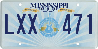 MS license plate LXX471