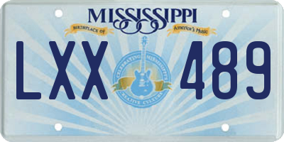 MS license plate LXX489