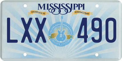 MS license plate LXX490