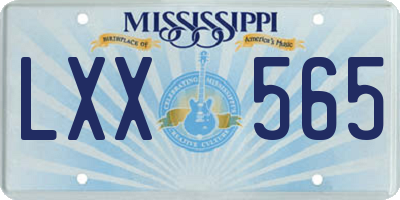 MS license plate LXX565