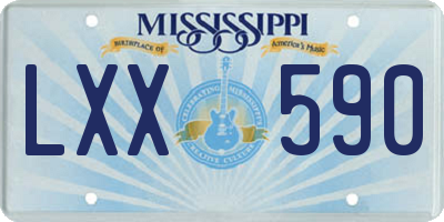 MS license plate LXX590