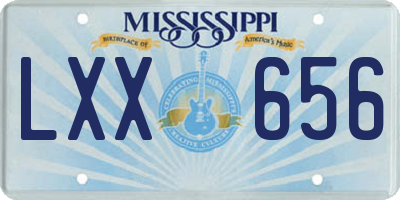 MS license plate LXX656