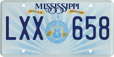 MS license plate LXX658
