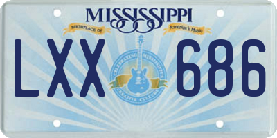 MS license plate LXX686