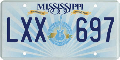 MS license plate LXX697