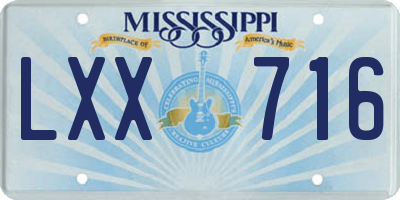 MS license plate LXX716