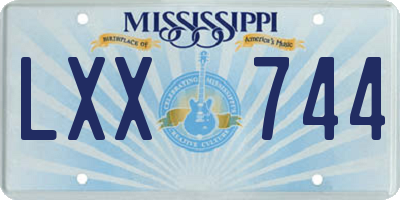 MS license plate LXX744