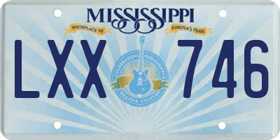 MS license plate LXX746