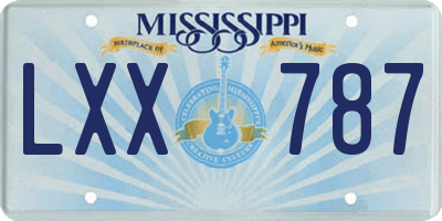 MS license plate LXX787