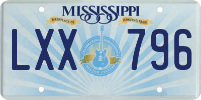 MS license plate LXX796