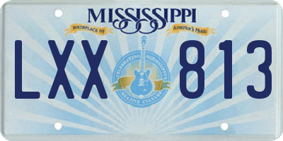 MS license plate LXX813