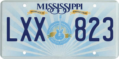MS license plate LXX823