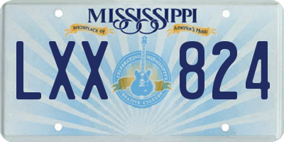 MS license plate LXX824