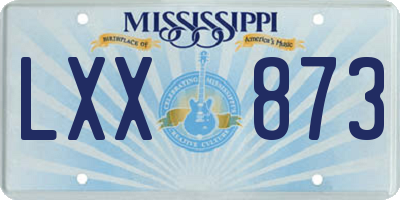 MS license plate LXX873