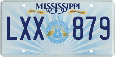 MS license plate LXX879
