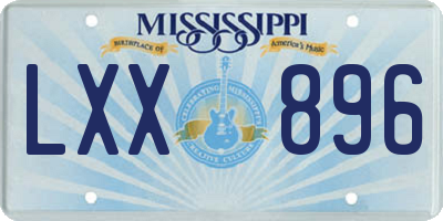 MS license plate LXX896