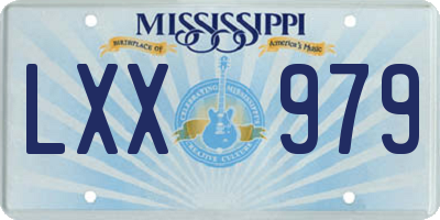 MS license plate LXX979