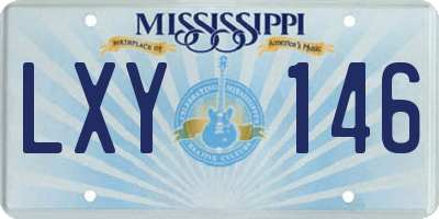MS license plate LXY146
