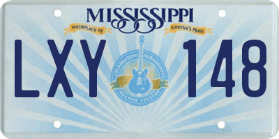 MS license plate LXY148